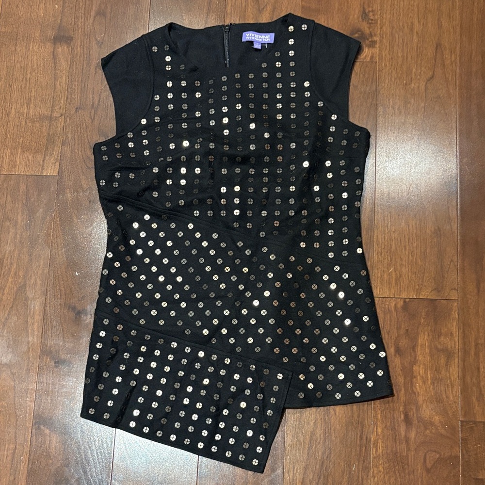 Vivienne Tam Black Top with Metallic Accents